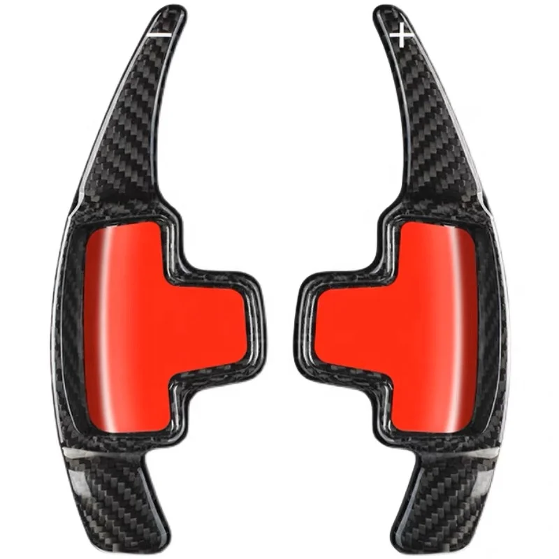 Real Carbon Fiber Steering Wheel Gear Panel Paddle Shifter Extensions Interior Accessory For Mercedes Ben