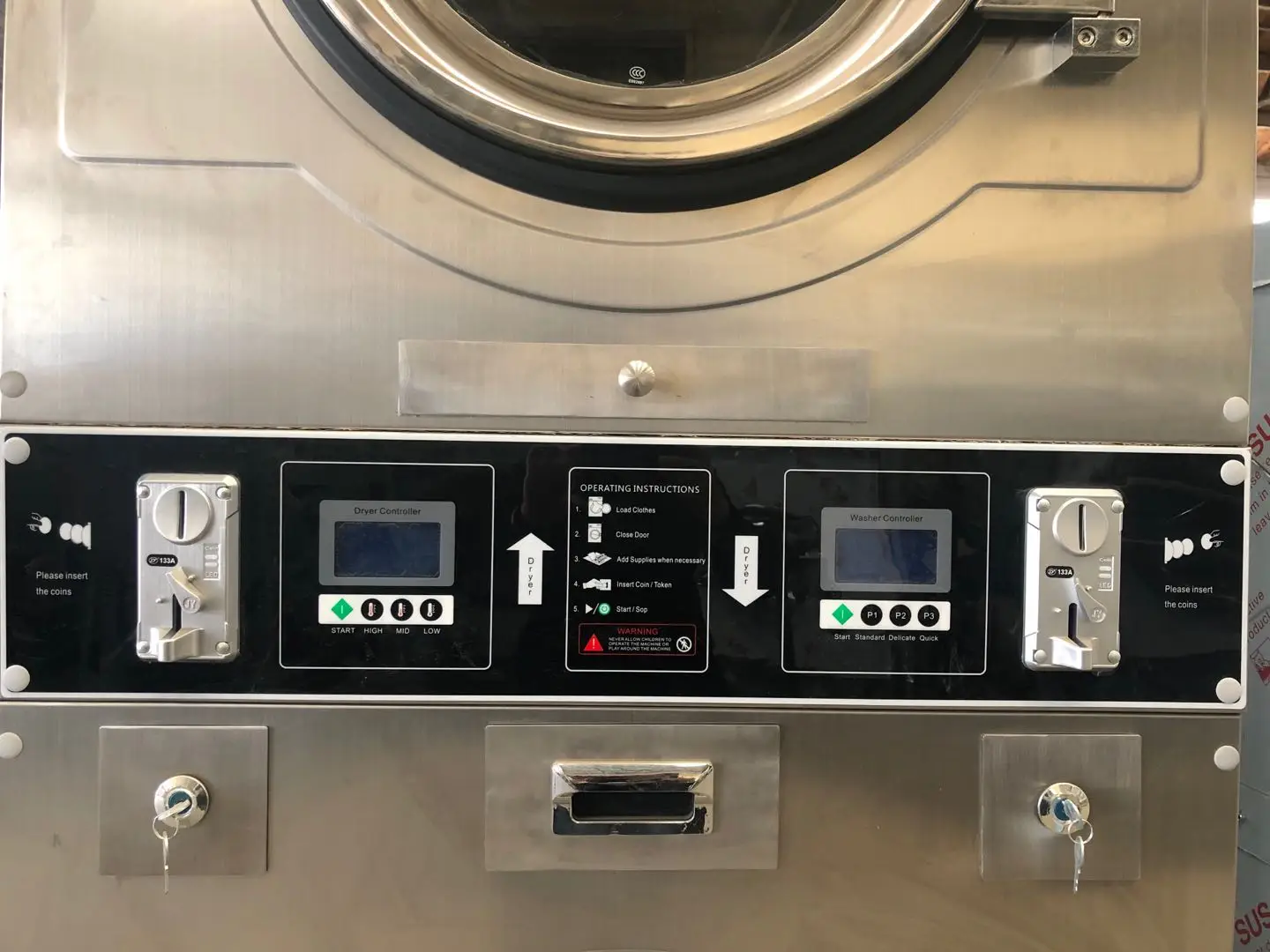 
for sale self service commercial coin operated washing machine vending full automatic laundry equipment for hotel school 