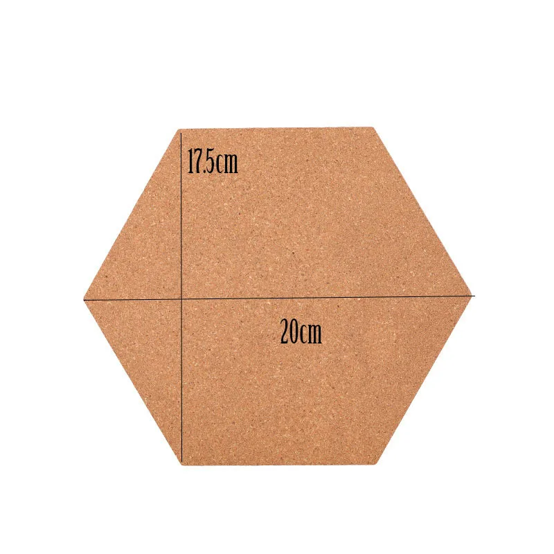 Hot Selling Product High Quality Self-adhesive Bulletin Board Hexagon Cork Board