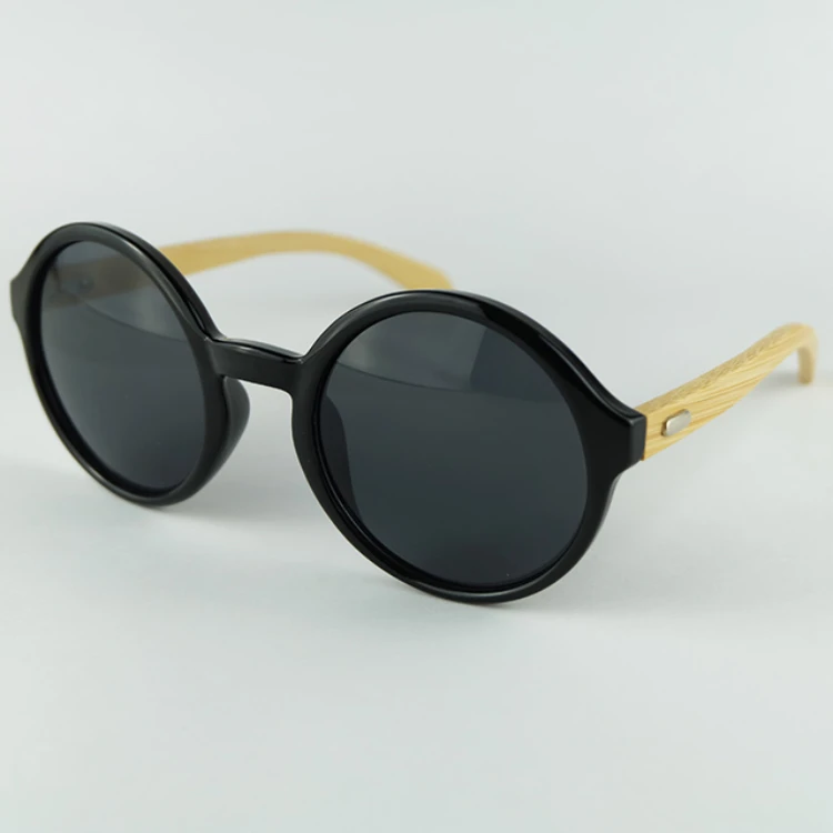Bamboo Sunglasses Cool Round Frame lentes de sol Hand Made Natural Wood Sun Glasses custom eyeglasses