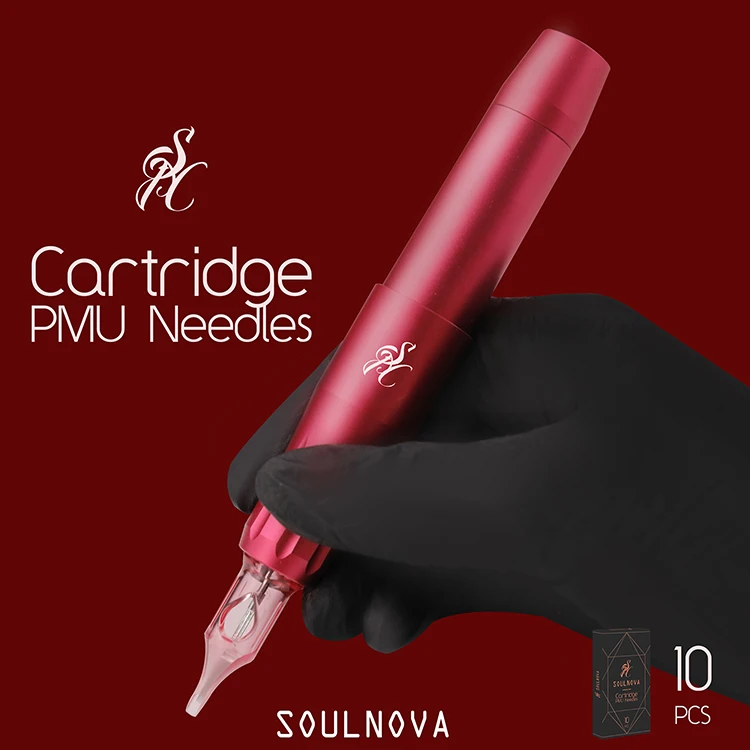 Soulnova 0 4 35 3 мм 1/3/5R 5F 5M1 Перманентная одноразовая татуировочная игла PMU картридж