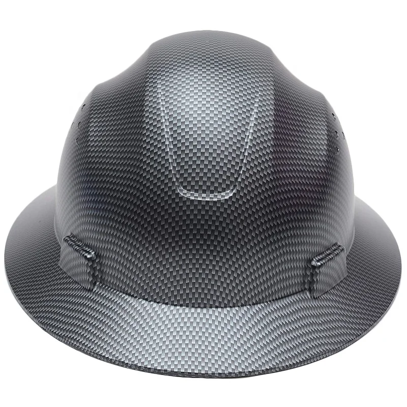 Darlingwell wholesale carbon fiber full brim safety helmet with Hydro Dipped mining safety helmet Fast To Delivery