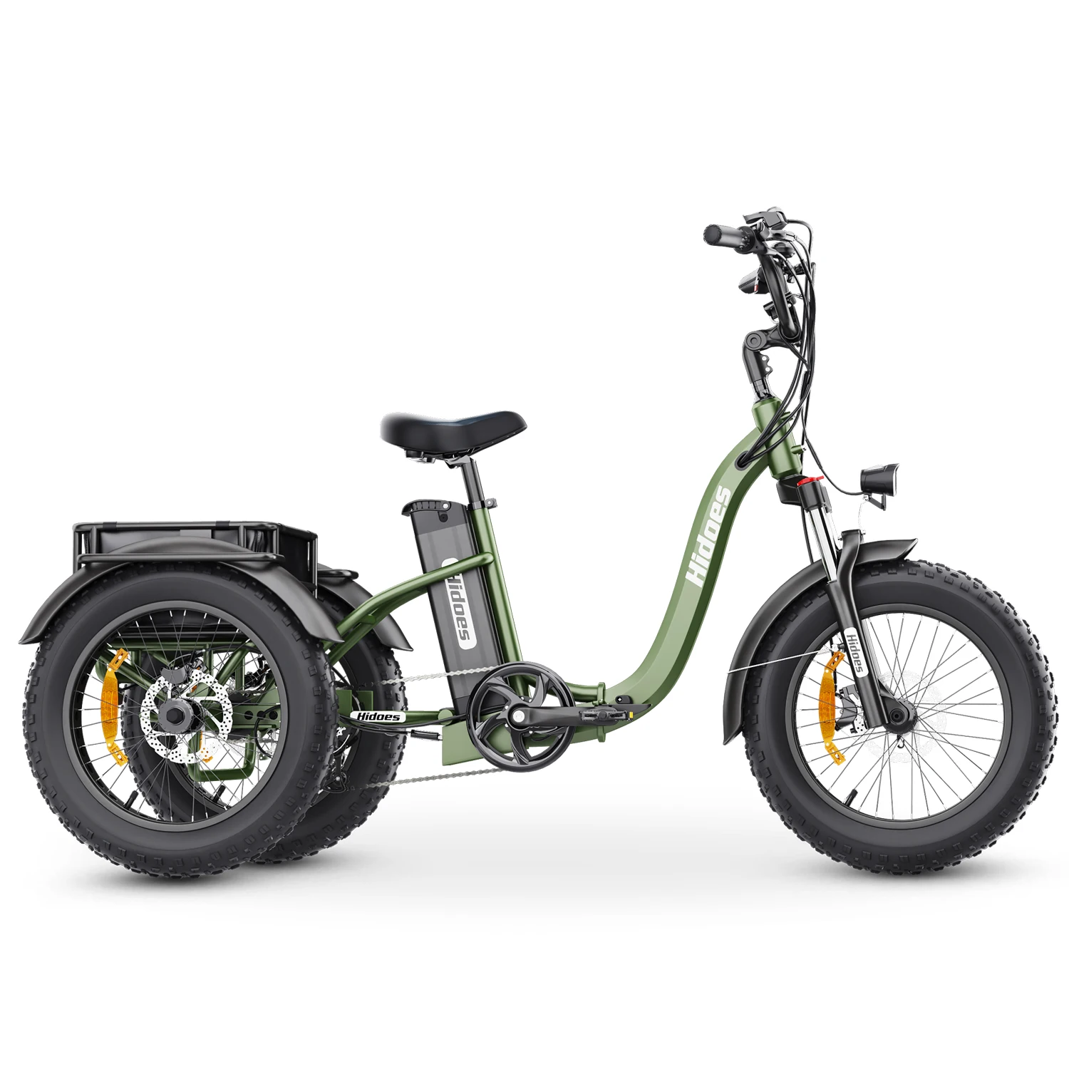 20inch Adult Electric Cargo Tricycle bike 3 wheel Fat tire bicycle Hidoes ET1 motorized electric tricycles E trike for transport