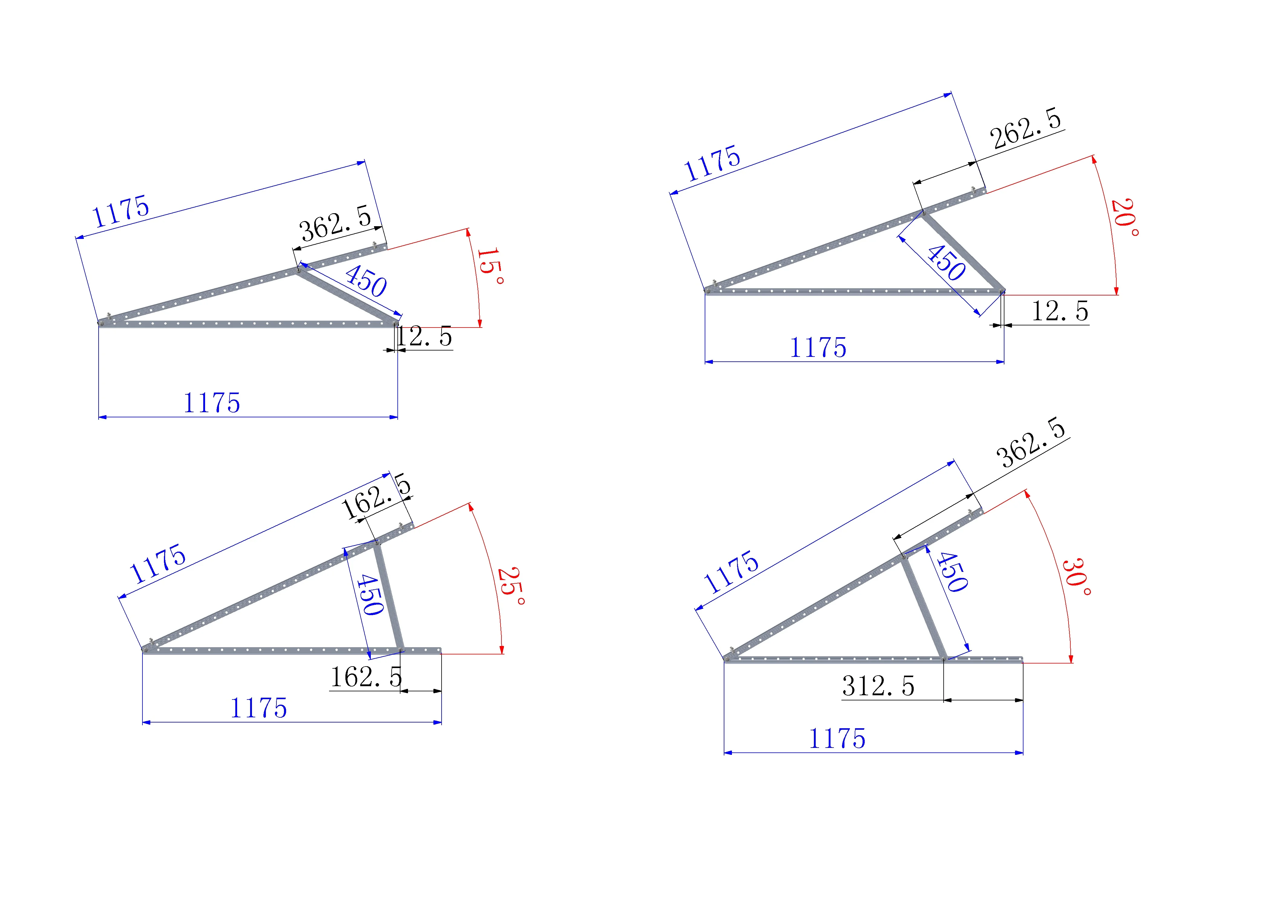 Solar Metal Roof Bracket PV Aluminium Mounting Kit triangle brackets ballasted mount solution