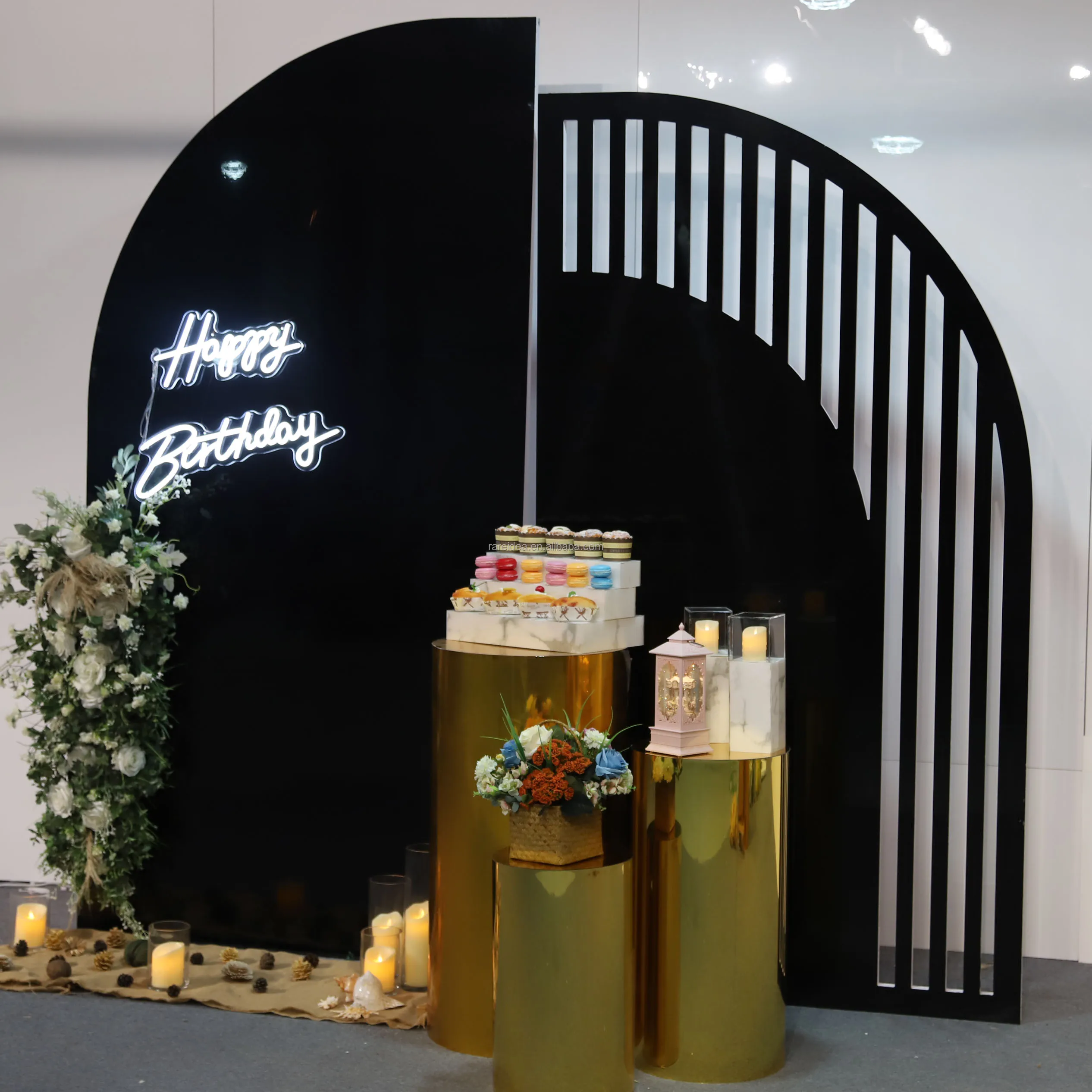 Black New Party Panels Backdrops Bridal Wedding Birthday Party Props New Decor Backdrop