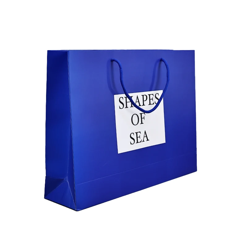 Custom Unique Colour Printing Yellow Paper Bag With Your Own Logo Luxury Brand Packaging Paper Bag