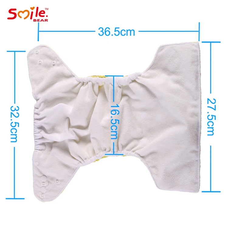 
Adjustable Washable Reusable Cloth Diaper Baby High Quality One Size Grade Printed Microfiber One Opp Bag Accept Customized Logo 