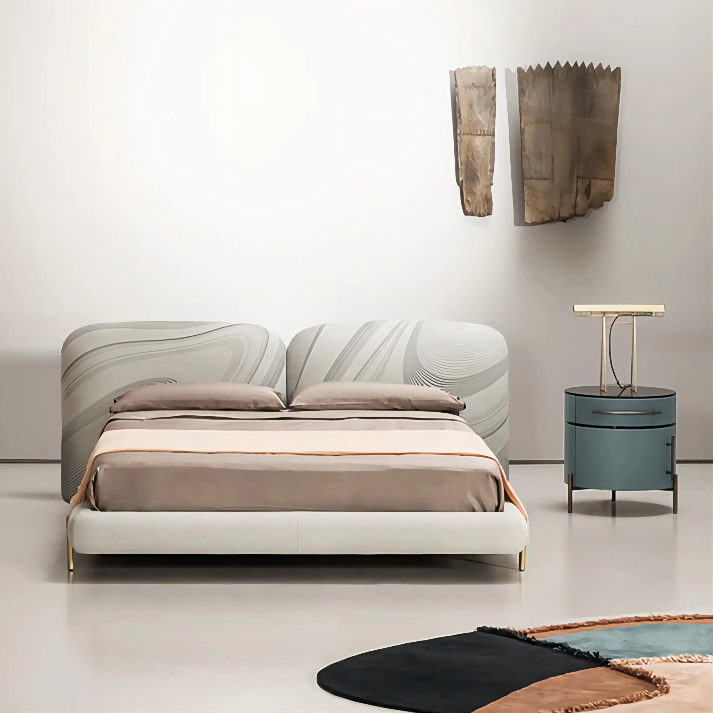 New design bedroom furniture queen size metal bed modern single bed for sale