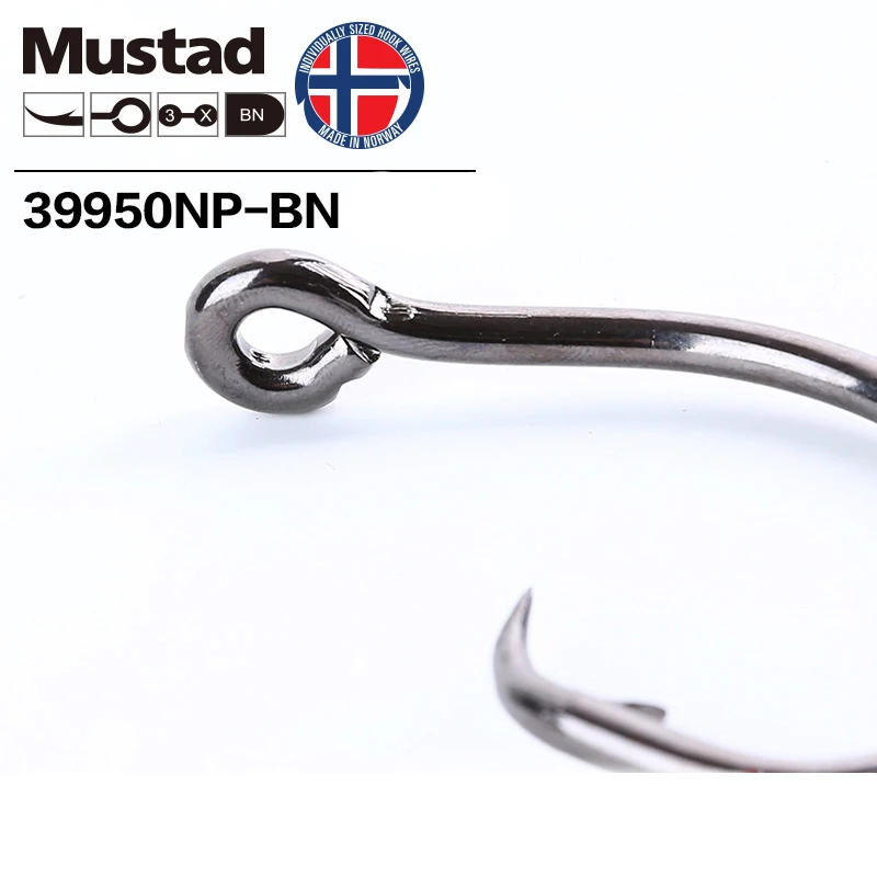 Mustad 100% оригинальная 4 3 сверхмощная технология MicroSharp рыболовный крючок Демон-круг 4/0-14/0 # 39950NP-BN