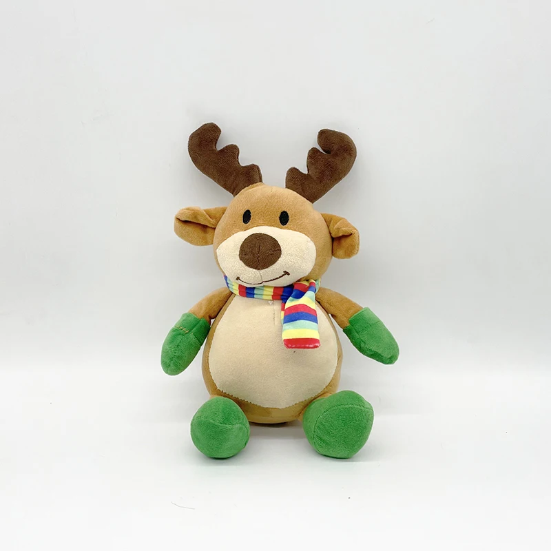 Customizable plush toy design drawings Reindeer plush toys OEM&ODM stuffed animals  with white belly