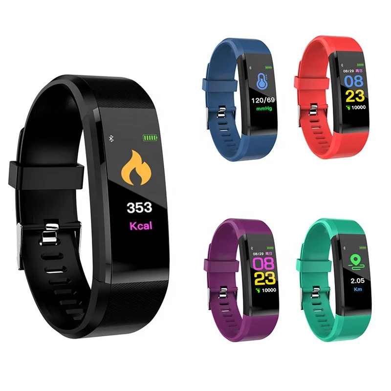 2020 Newest Update ID 115 pls Fitness wristband Smart Watch ODM/OEM Logo Print Smart Wristband 3D Pedometer yoho APP