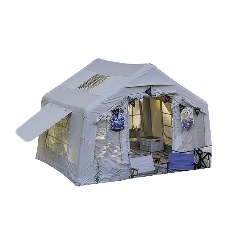 winpolar High Quality Cotton Cloth Tent Simple Inflatable Use Wild Camping Party Tent 5-8 Persons Tent