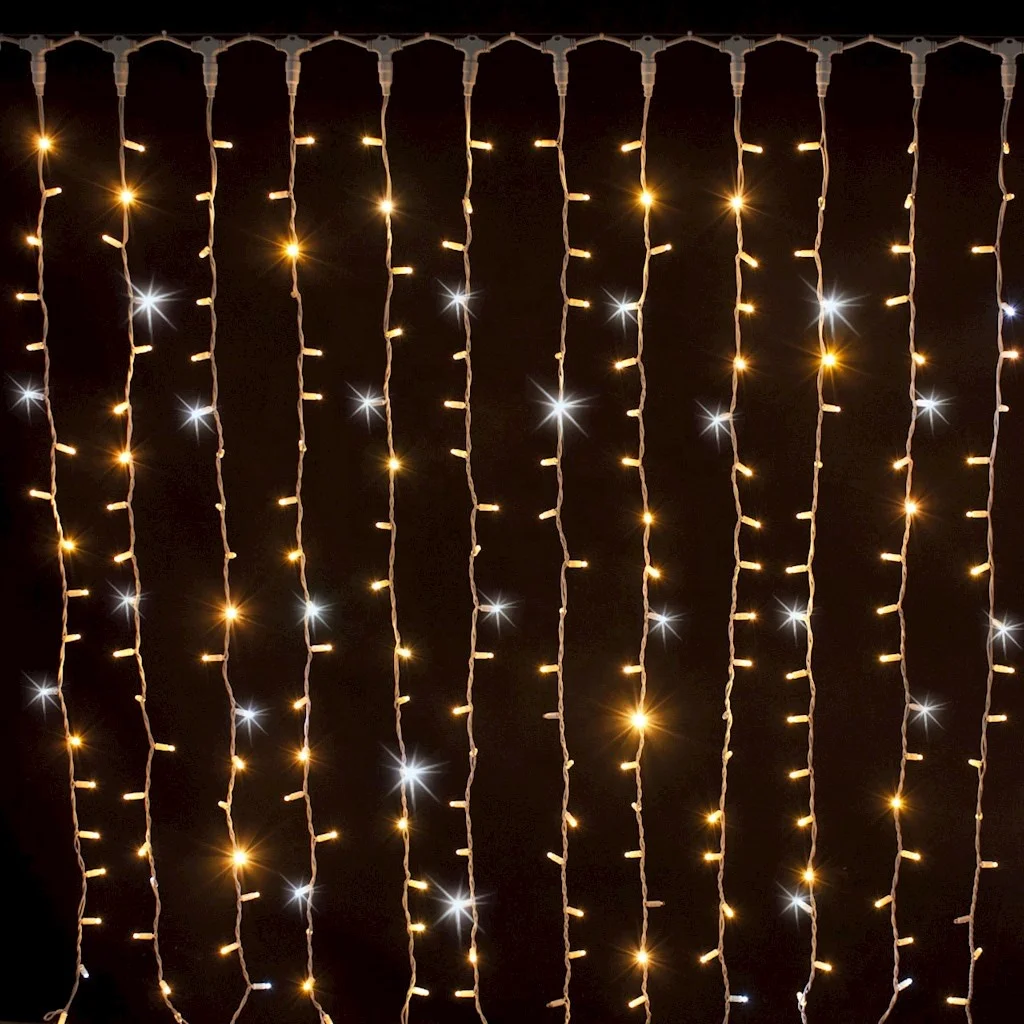 Outdoor Waterproof rubber cable LED Ice Strip Light Curtain Light Christmas Decoration Star Light outdoor