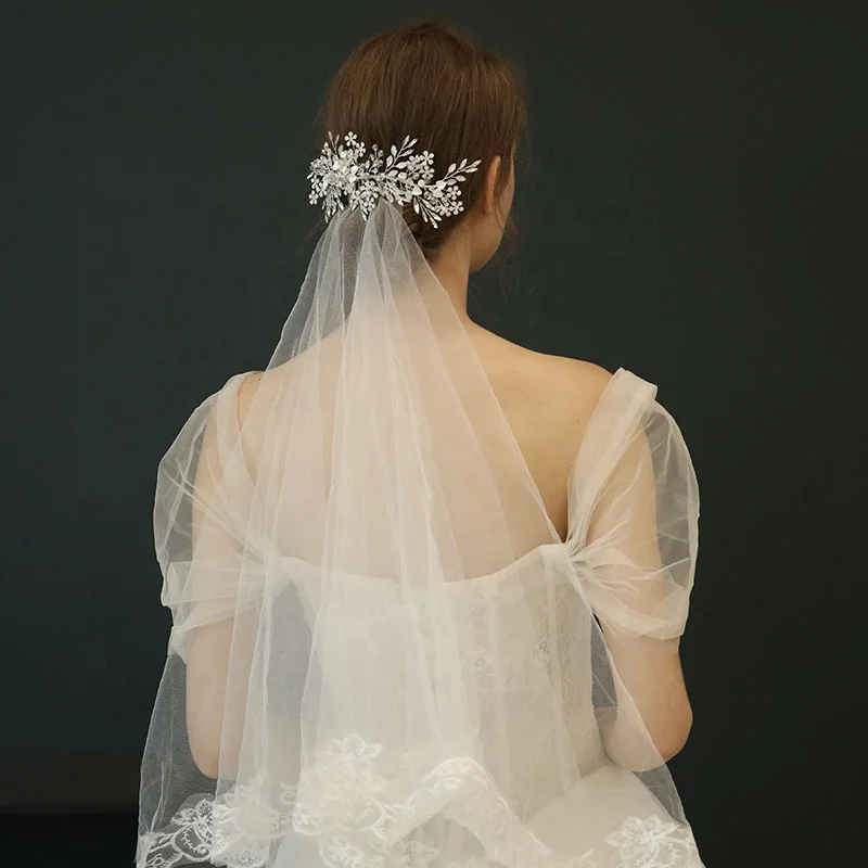 Роскошные свадебные аксессуары со стразами головной убор ручной работы Металлические Листья Свадебные Заколки для невесты для женщин