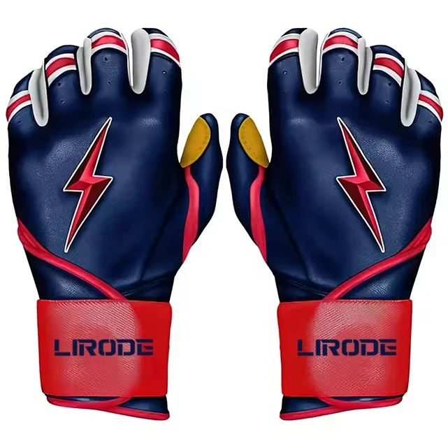 Top Rated Reinforced Wrist Softball Glove Durable Cabretta Leather Full Wrap Cage Practice Baseball Batting Gloves for Men Women