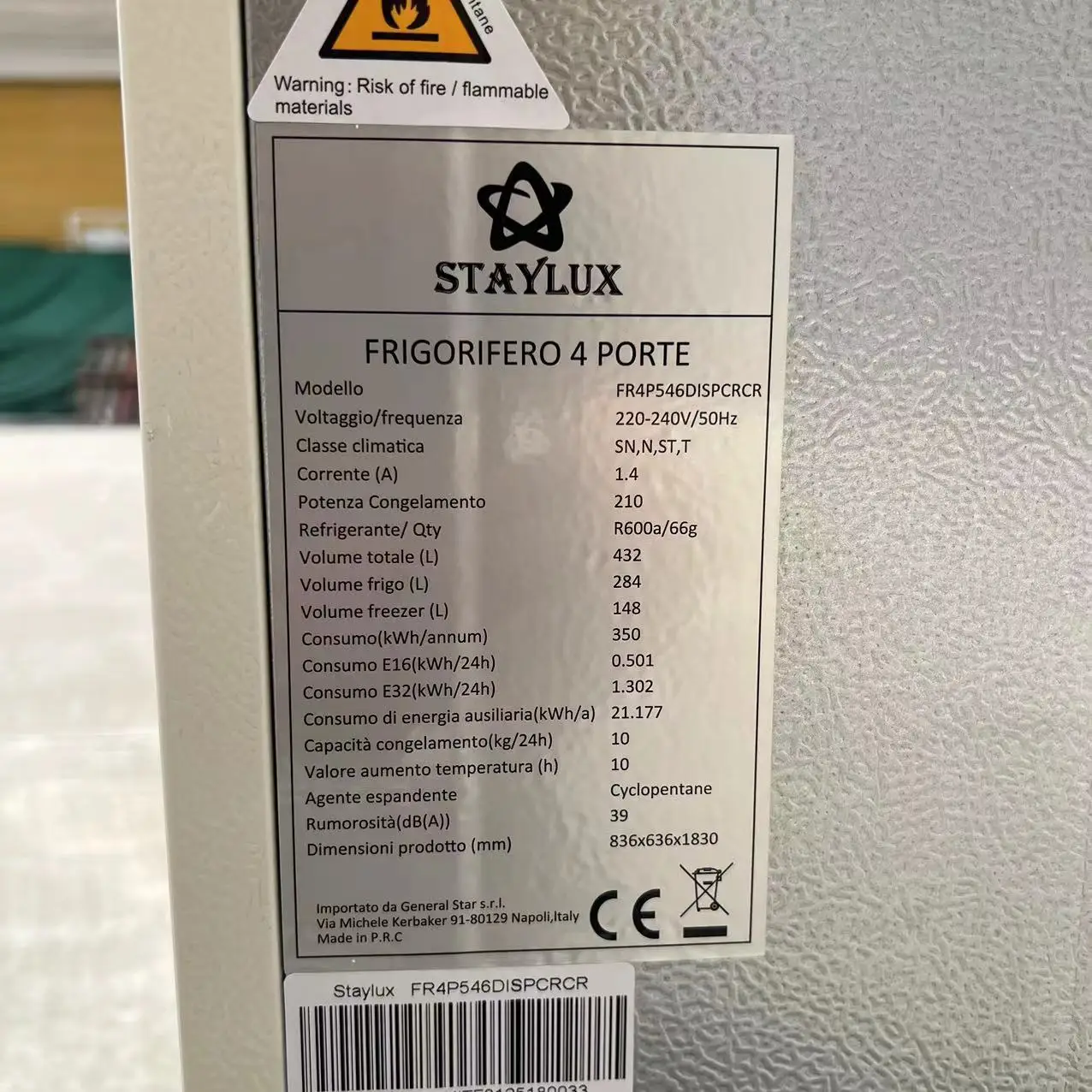 432Liter Auto-defrost French Fridges Side-by-side Refrigerator and Freezers Home Commercial Dormitory Refrigeration Equipment