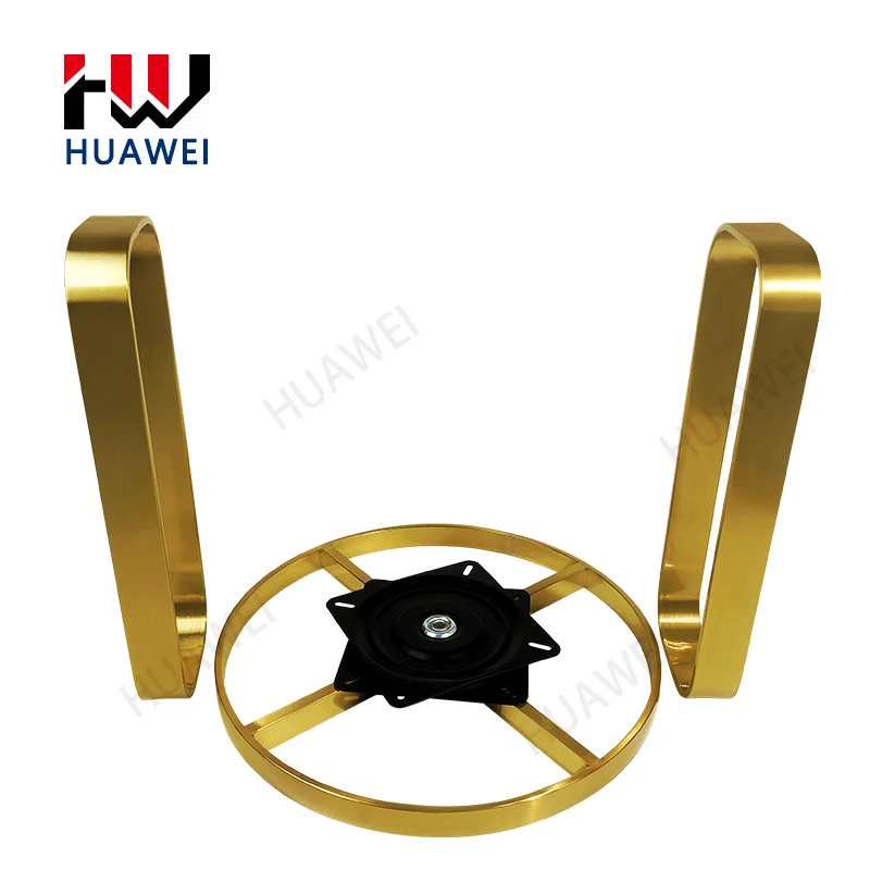 HUAWEI Golden Stainless Steel Decorative Furniture Frame Hardware Accessories Metal Sofa Frame With Handle and Swivel Plate