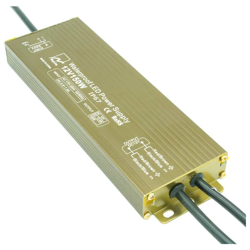 Fuente impermeable 110V 220V 150W 12V waterproof IP67 led power supply for led products