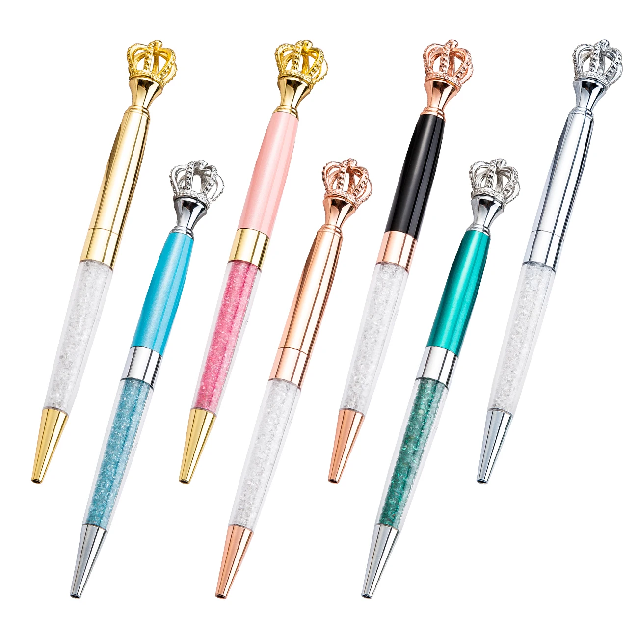 New Arrival Promotional Gift Customizable Ballpoint Pen School Office Crown Crystal Ballpoint Pens