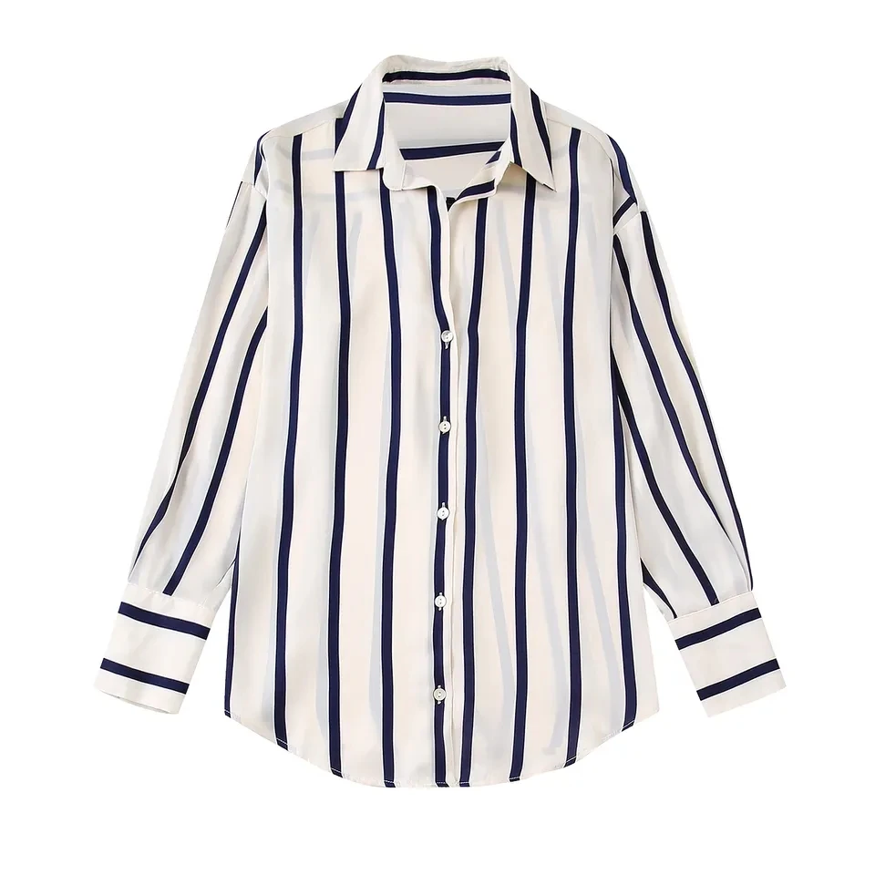 women s shirt Turn down collar buttons up long sleeve white color casual fashion women elegant blouse