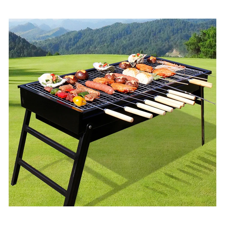 wholesale Outdoor barbecue Easily Assembled Portable Portable Camping BBQ Barbecue Grill set