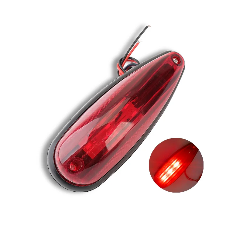 4pcs/set 12 24v amber led side flashing marker lights for truck trailer