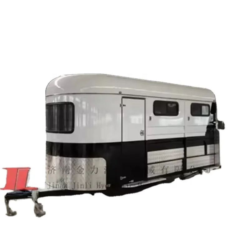 Luxurious 2 Horse Angle Load Float Horse Box Trailer with Living Quarter Custom