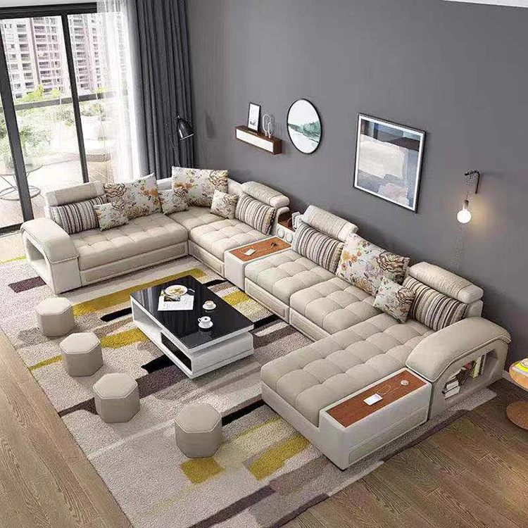 Modern Adults Living Room Furniture Sofa Sleeper Fabric Corner