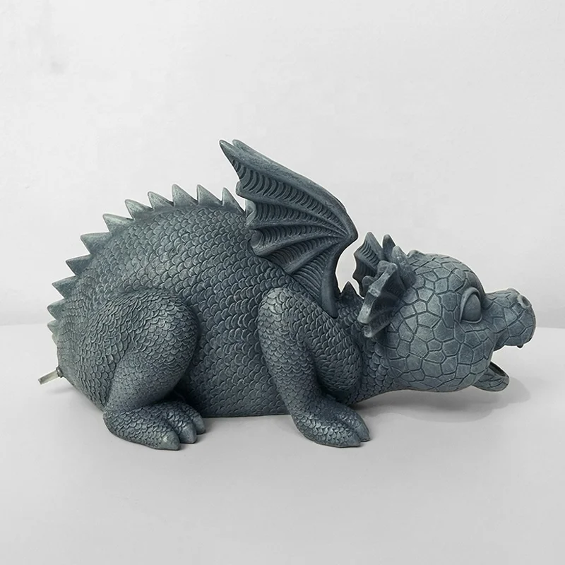 ODM resin animal statue dinosaur decoration resin dragon ornament sprinkler desk decoration folk crafts