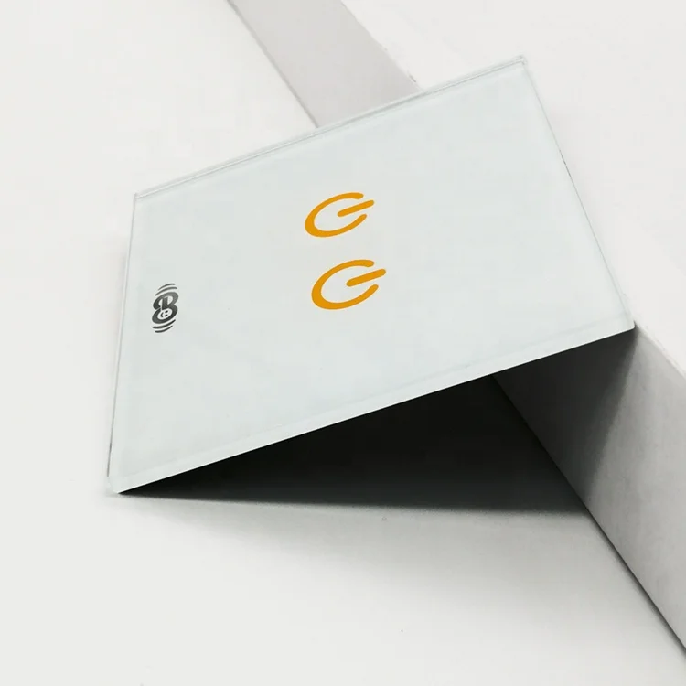 Factory custom screen print tempered glass panel Switch glass panel