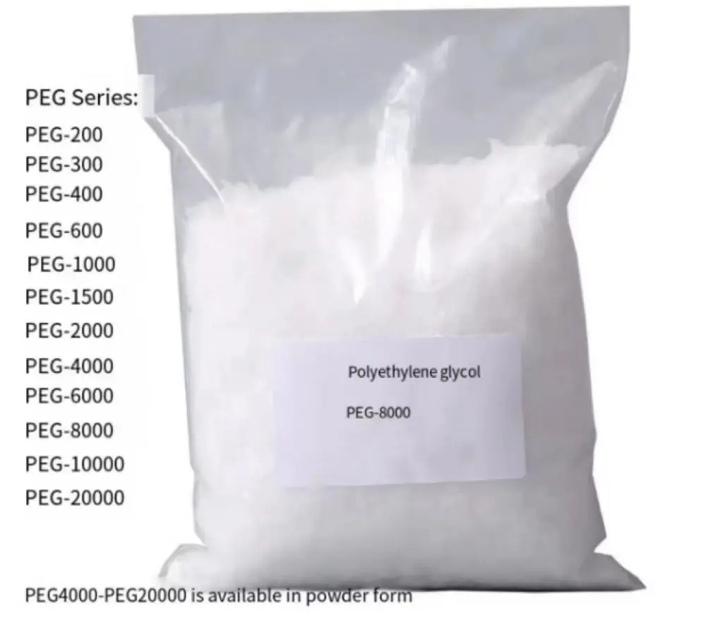 PEG 400 800 1000 6000 8000   CAS 25322-68-3  Manufacture price Polyethylene Glycol