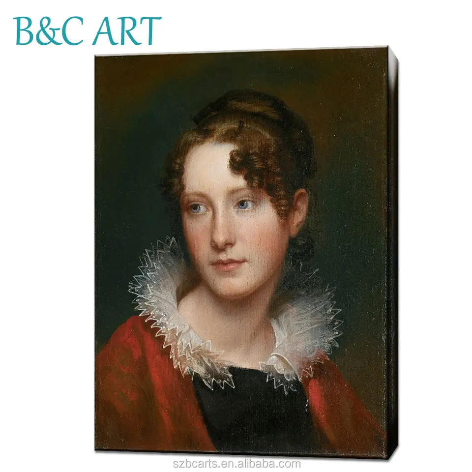 Famous Handmade Pretty Lady Portrait Oil Painting Reproduction on Cotton Canvas