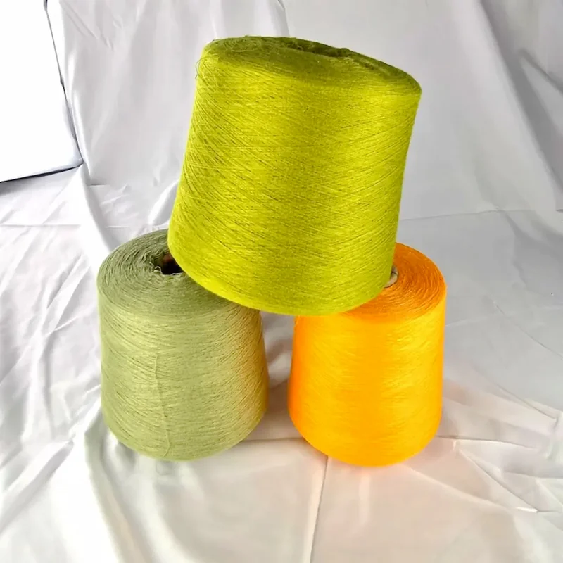 wholesale custom skin friendly cotton multiple colors recycled 32s/2 dyed yarn 70% Polyester 30% Viscose blend yarn for knitting