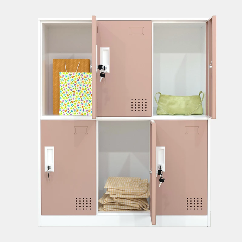 China Professional Custom OEM Gym Office 6-door Employee Clothing Shoe Cabinet Dressing Room Lockers
