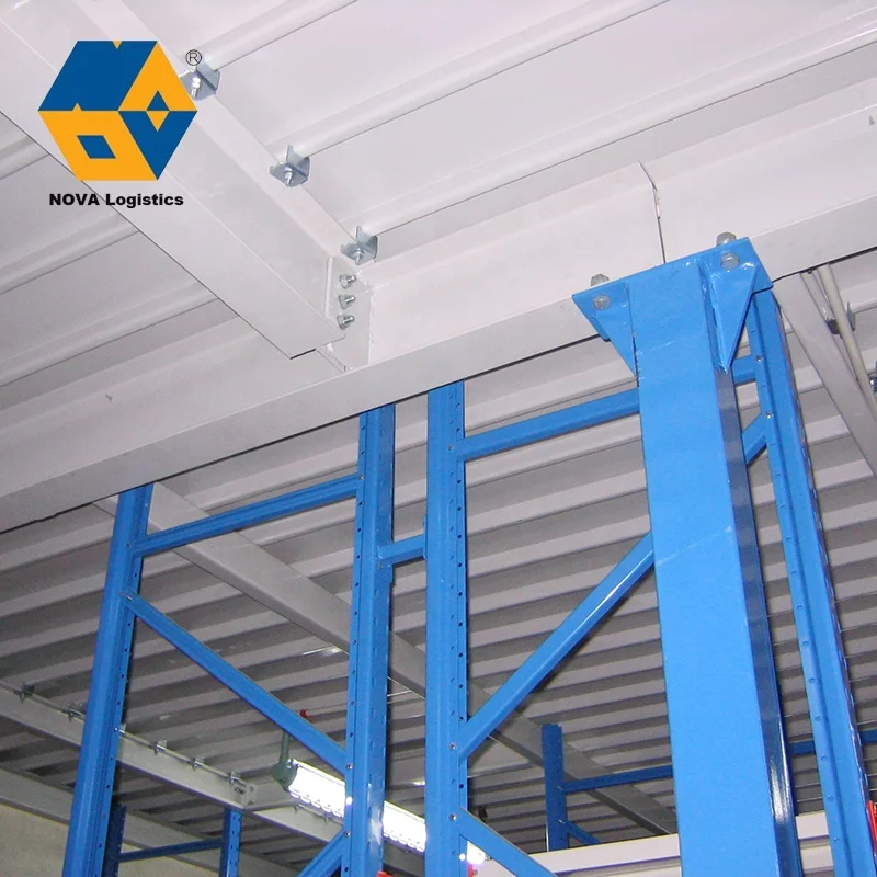 NOVA Prefabricated Heavy Duty Powder Coating Racking, Metal Warehouse Mezzanine Shelving/