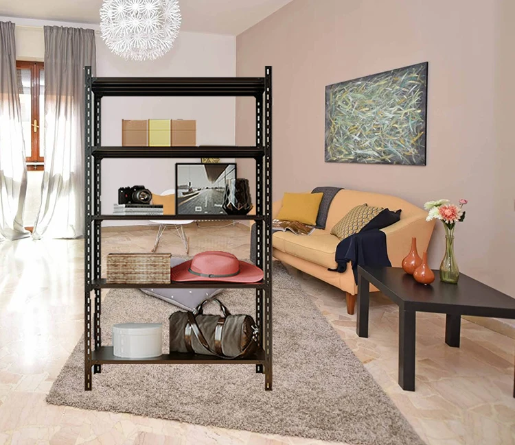 Factory hot sales 4 layers colorful steel Boltless shelves storage rack easy install shelf Metal Shelf