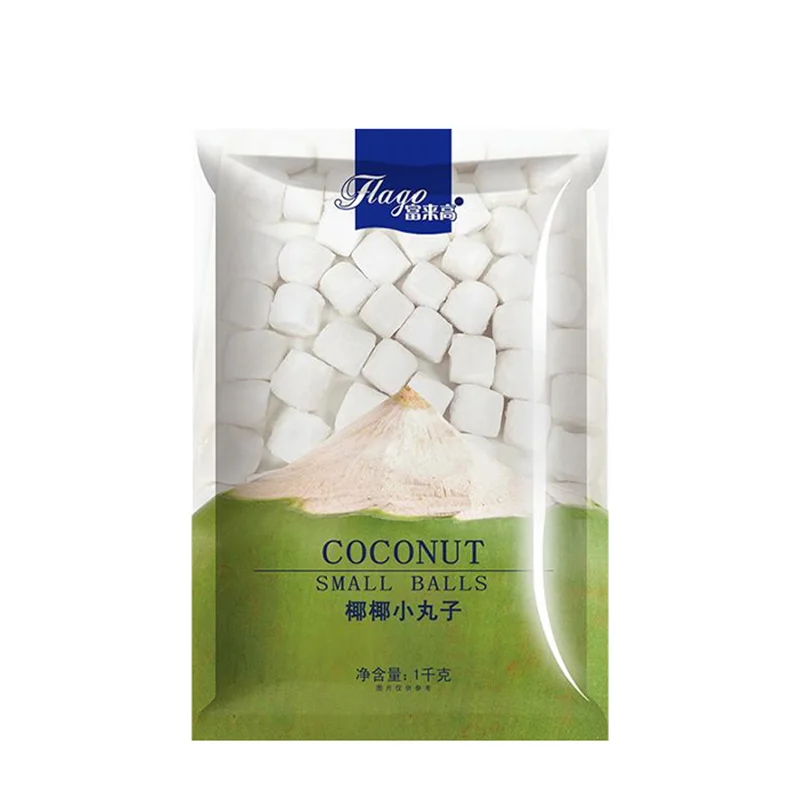 Flago Coconut flavor large size ball Bubble Tea Raw Ingredient poping Boba Suppliers For Dessert Topping