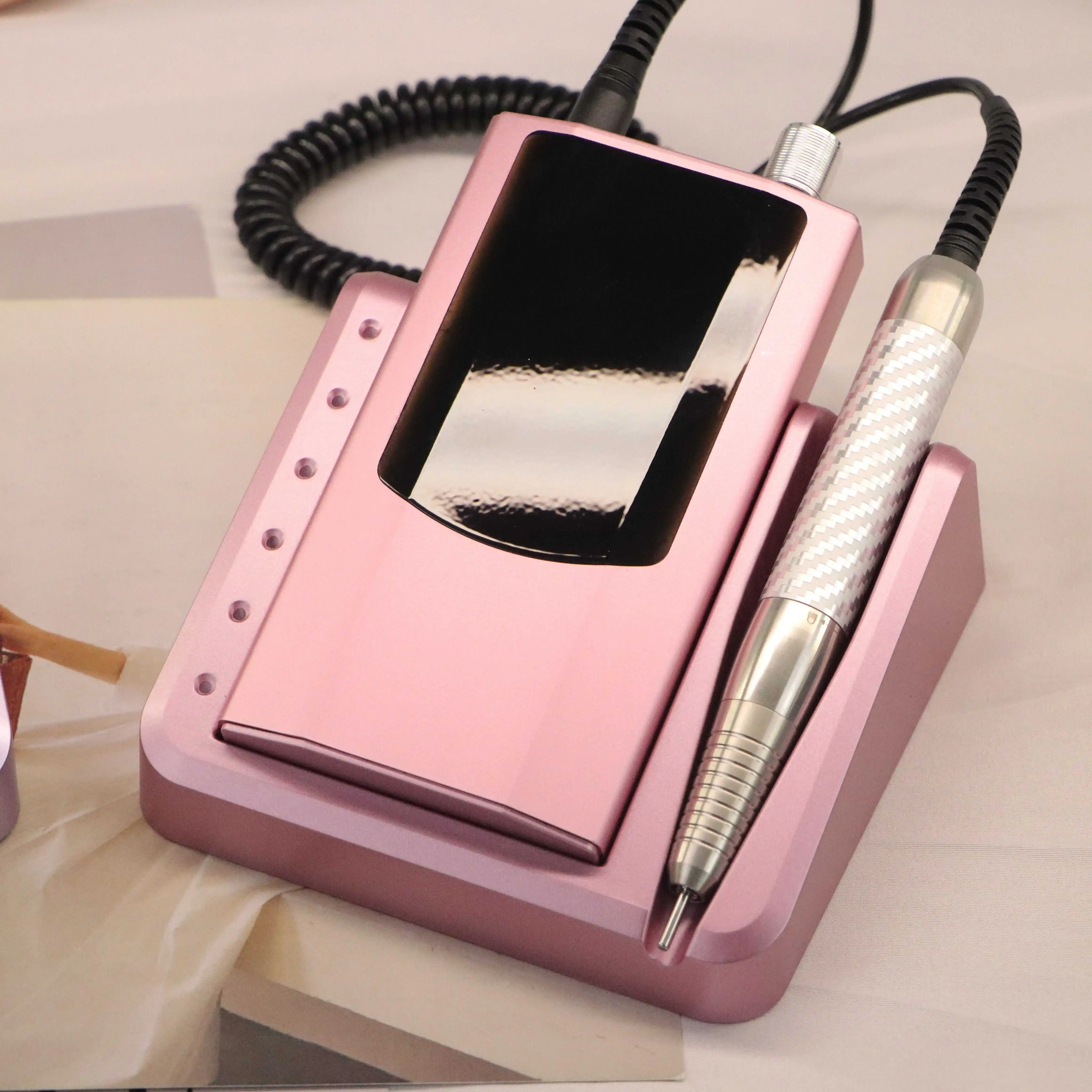 High Torque 40000rpm Brushless Acrylic Gel Polisher Wireless Rechargeable Electric Manicure Portable Handle Nail Drill Machine