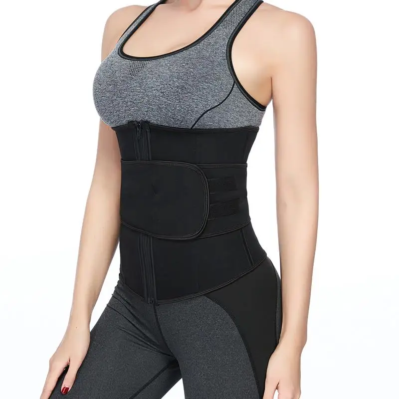 Custom Logo wholesale Waist Cincher Body Shaper Hook And Zip 7 Steel Bones Neoprene Waist Trainer Corset Zipper For Women