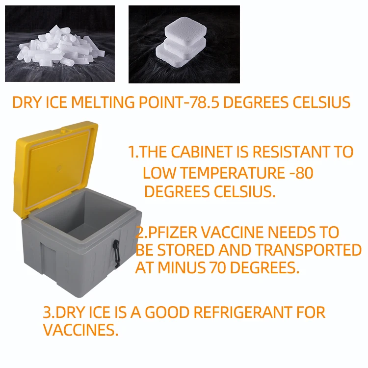 vaccine ultra low temperature cold storage box dry ice transport storage box