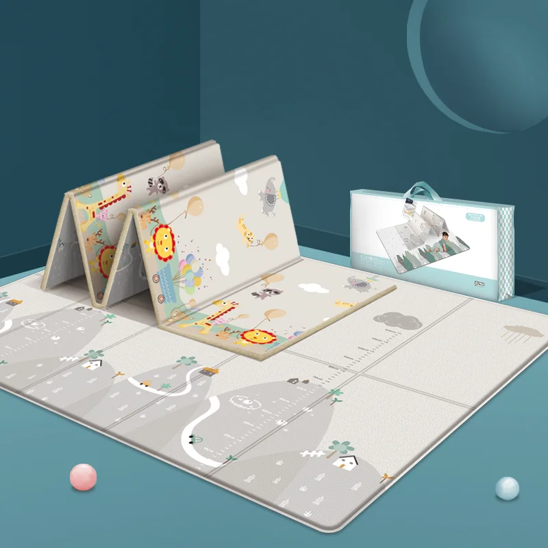 Aji wholesale price fo educational toys mat folding floor baby playmat alfombra de gateo kids play mat