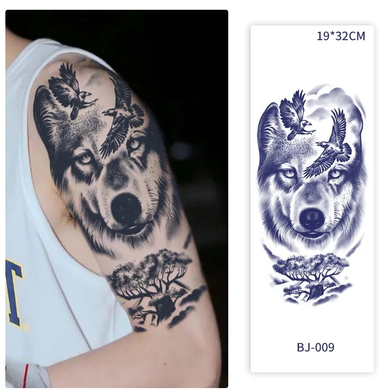 BJ 2024 Hot Popular Wholesale Half Armor Tattoo Sticker Realistic Adult Body Art Tattoo Stencil Temporary Juice Tattoo Stickers