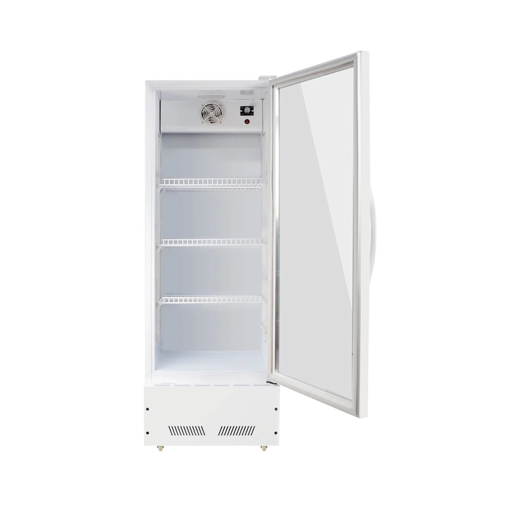 750L Commercial Convenience Store Upright Beverage Display Cooler Transparent Glass Door Refrigerator