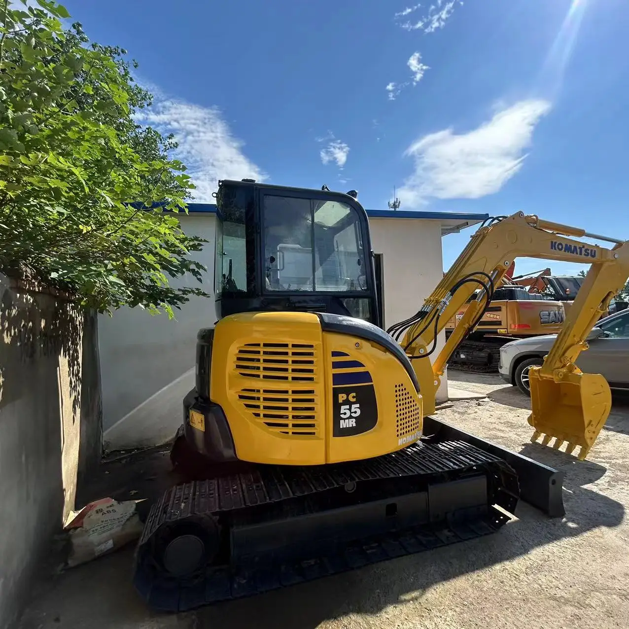 100% оригинальный японский подержанный экскаватор komatsu PC55 5-6ton мини-гусеничный станок