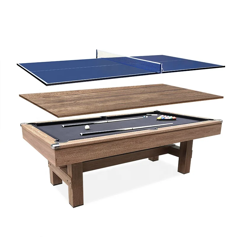 New Popular 8FOOT 3 in 1 Furniture Style Ping Pong top Billiard Dinning Table