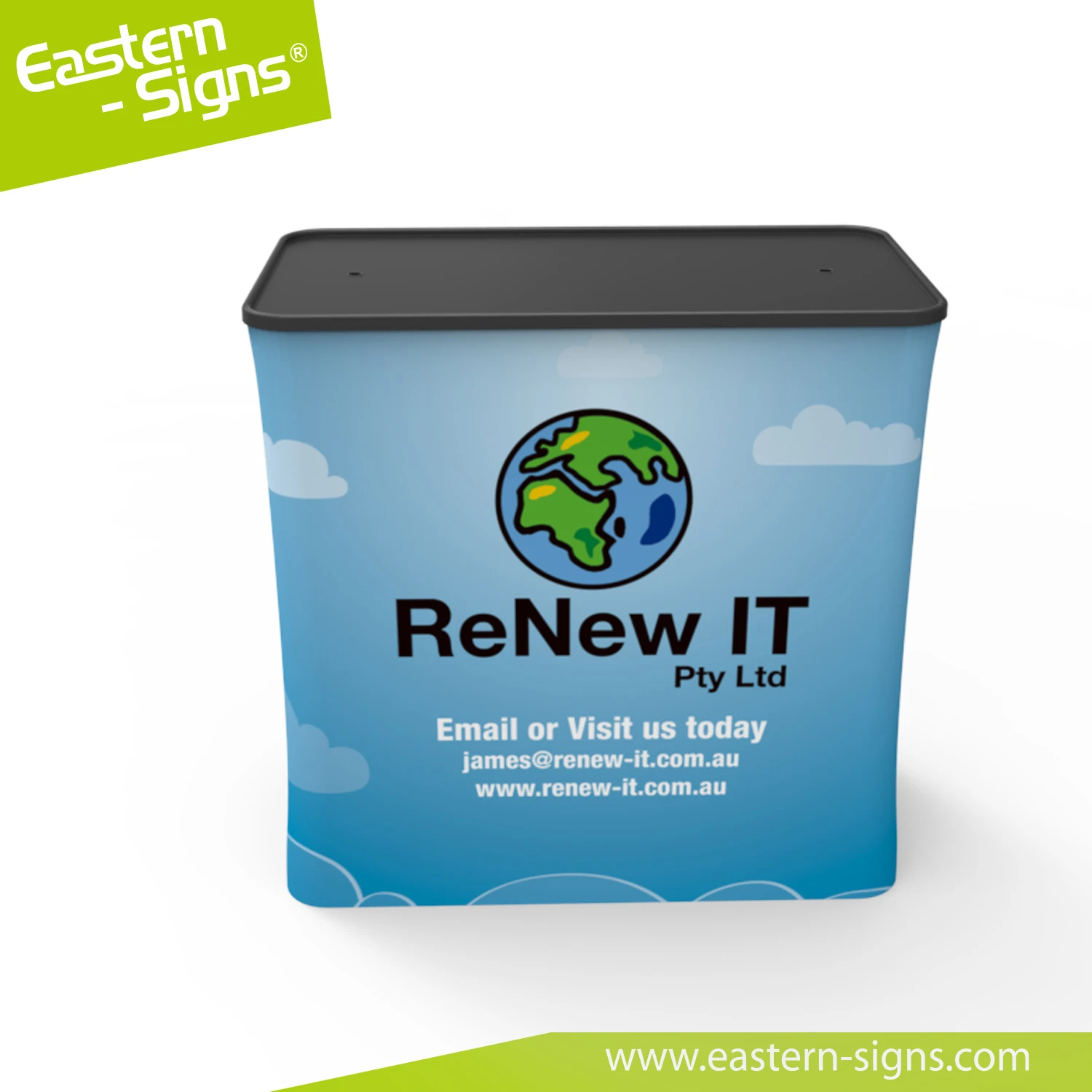 Recyclable Trade Show Exhibition Booth counter Portable Pop Up Advertising Display case logo branded shipping case