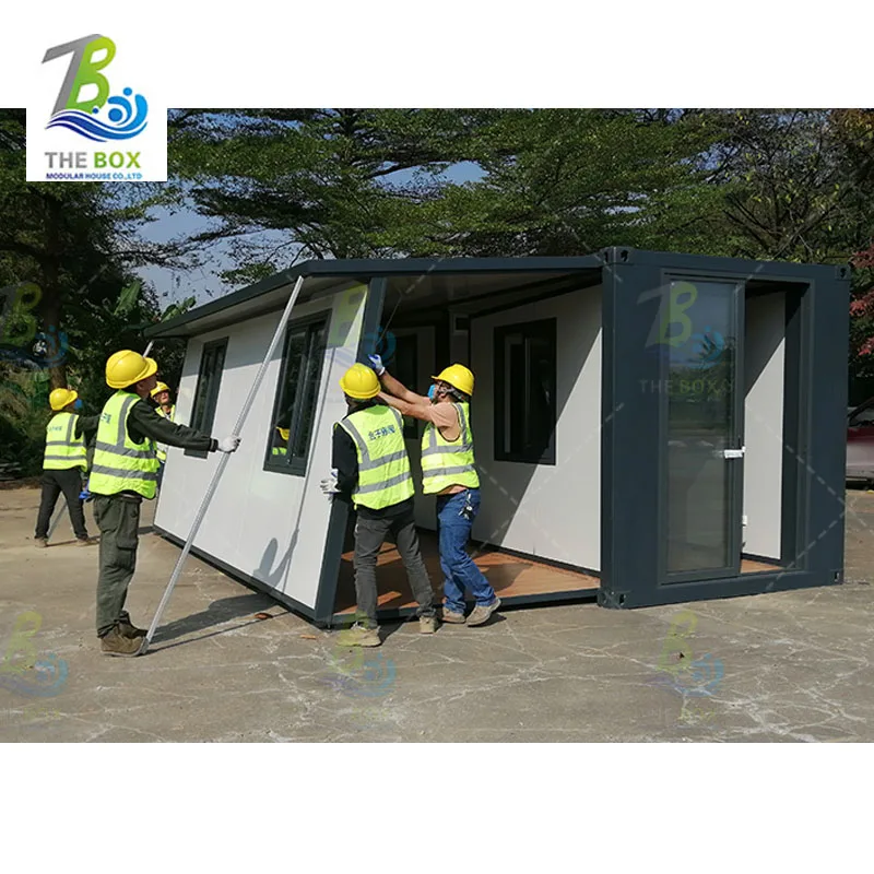 High Quality Prefab 20 40 Foot Foldable Shelter Homes Container House Customized For Villa