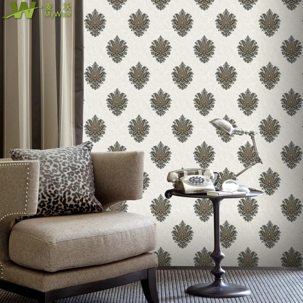 China Factory Wholesale Price Embossed Wallpaper Rolls Wall Paper in Guangzhou
