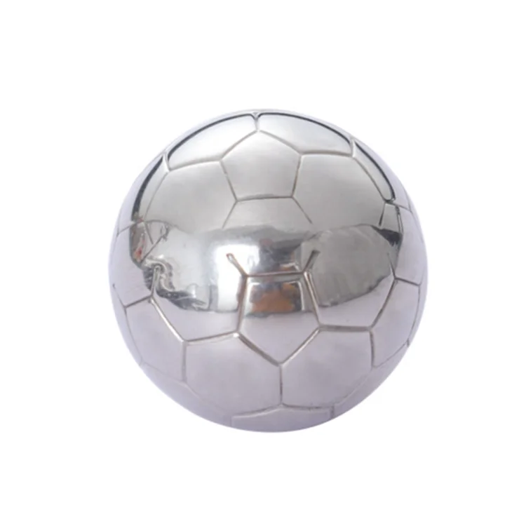 custom logo football soccer shape whiskey stone reusable stainless steel ice cubes ball