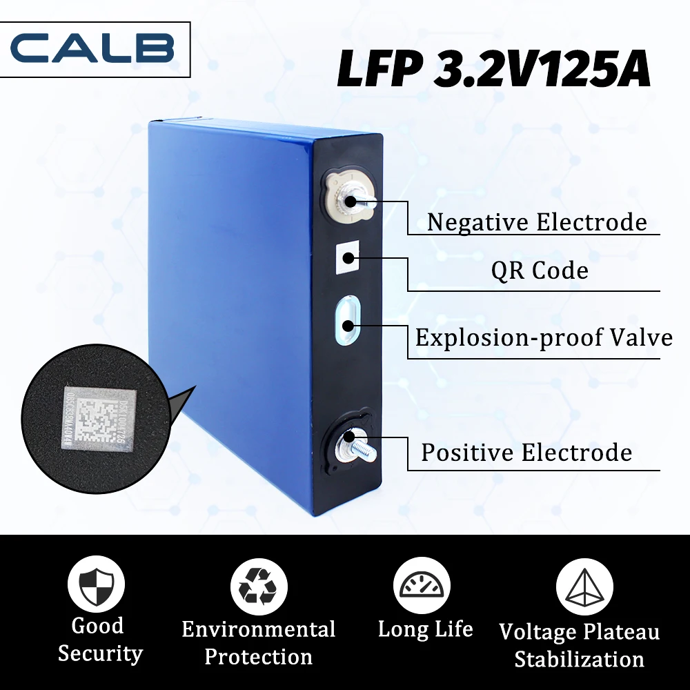 Аккумуляторы CALB lifepo4 бесплатная доставка 4000 + циклы 125AH 3 2 В 125Ah ячеек инвертор литий-ионный аккумулятор для хранения солнечных батарей
